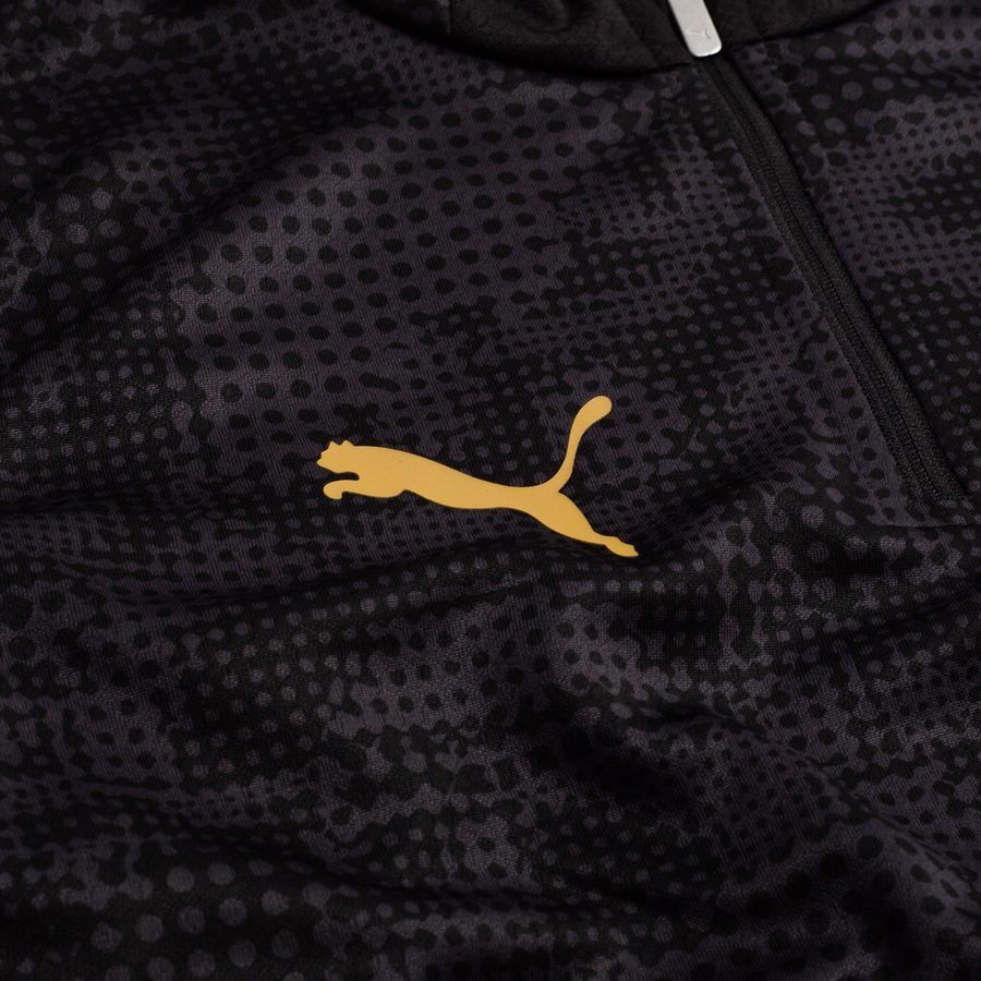 RC Lens Training Shirt 1/4 Zip - PUMA Black/Matte Gold - Men's-SoccerKits Hub | Buy Soccer Jerseys Online